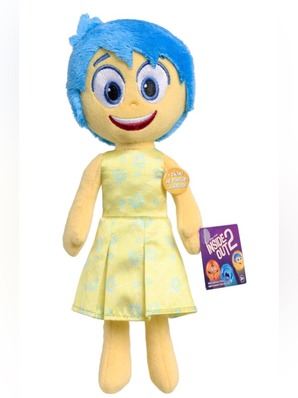 DISNEY INSIDE OUT 2 TALK IT OUT SMALL PLUSH - JOY, KIDS TOY NEW WITH TAG